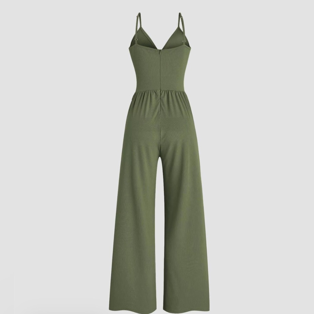 Olive Green Women's Jumpsuit - Picture 5 of 14